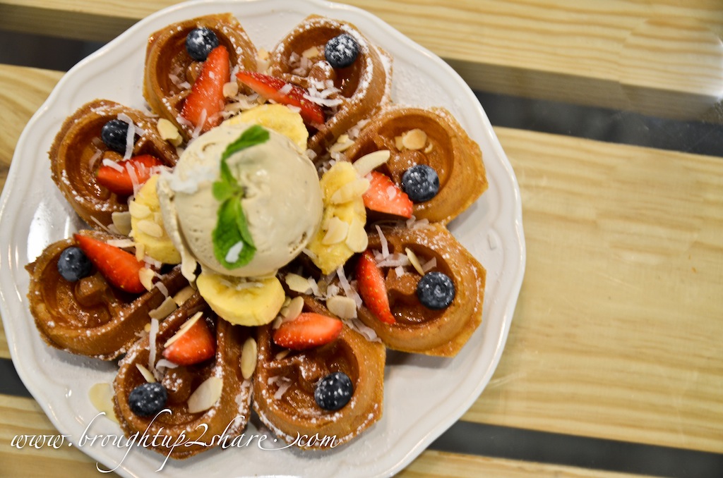 Waffles and confections make a play at the studio cafe, Bukit Jalil